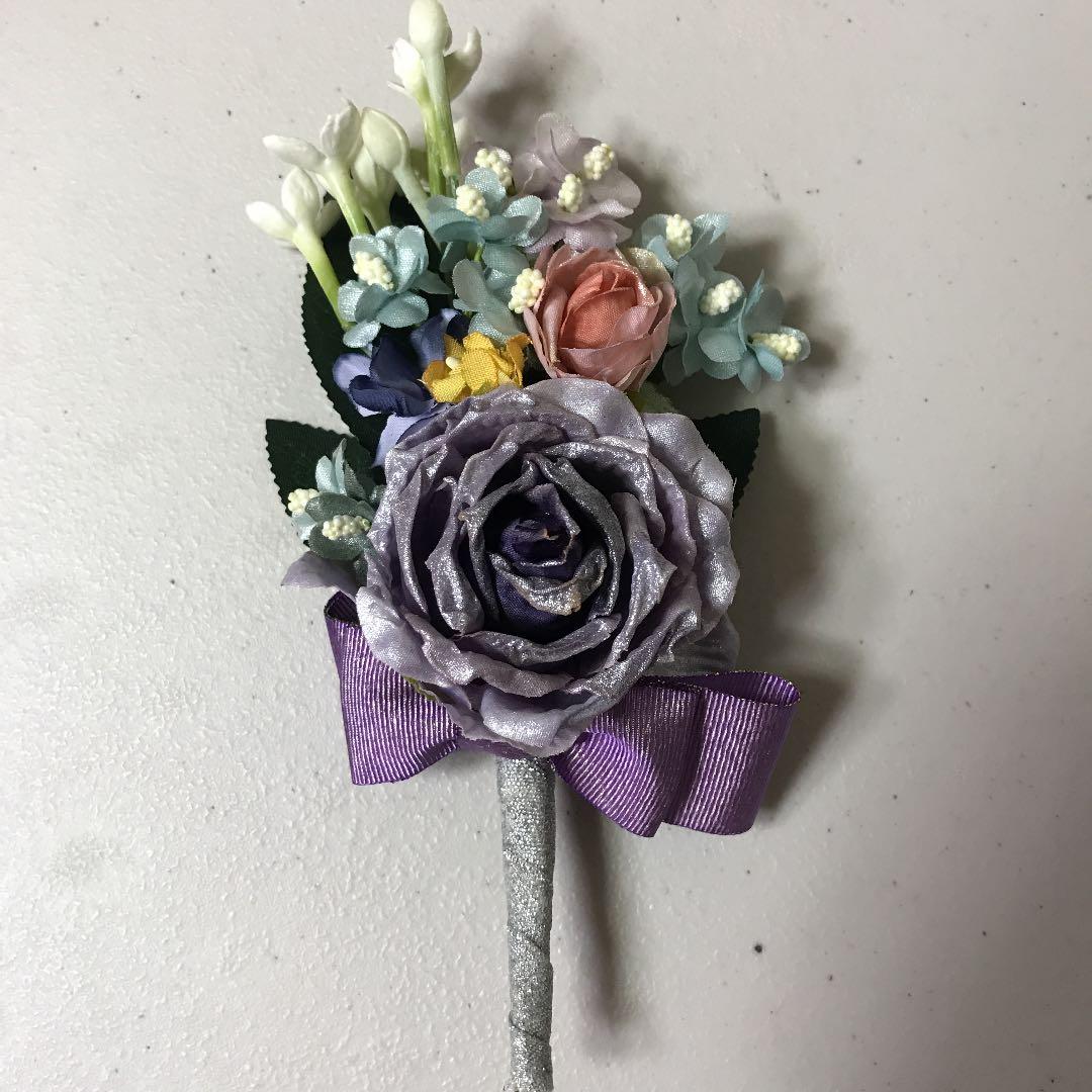 紫陽花造花ブーケ・ブートニアセット