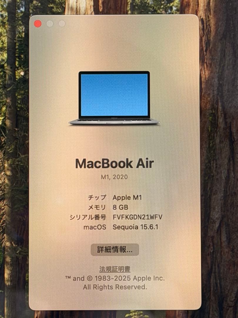 美品 M1 MacBookAir 8GB 256GB MacBook 13インチ