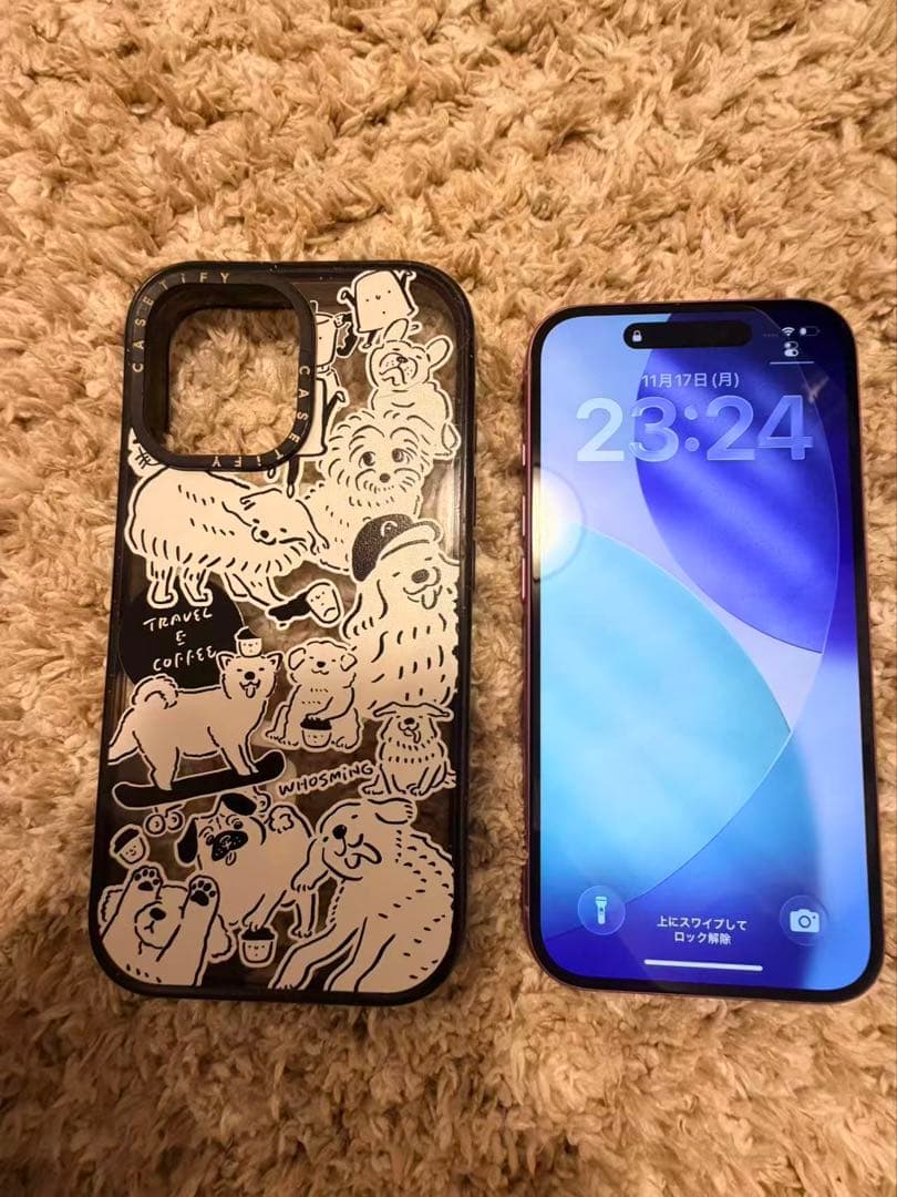 美品iphone16 simフリーCASETiFY ケース付き