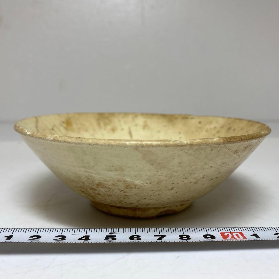 古代　中国磁州窯　茶碗　幅約13.3㎝ 東さ7-0330☆2F