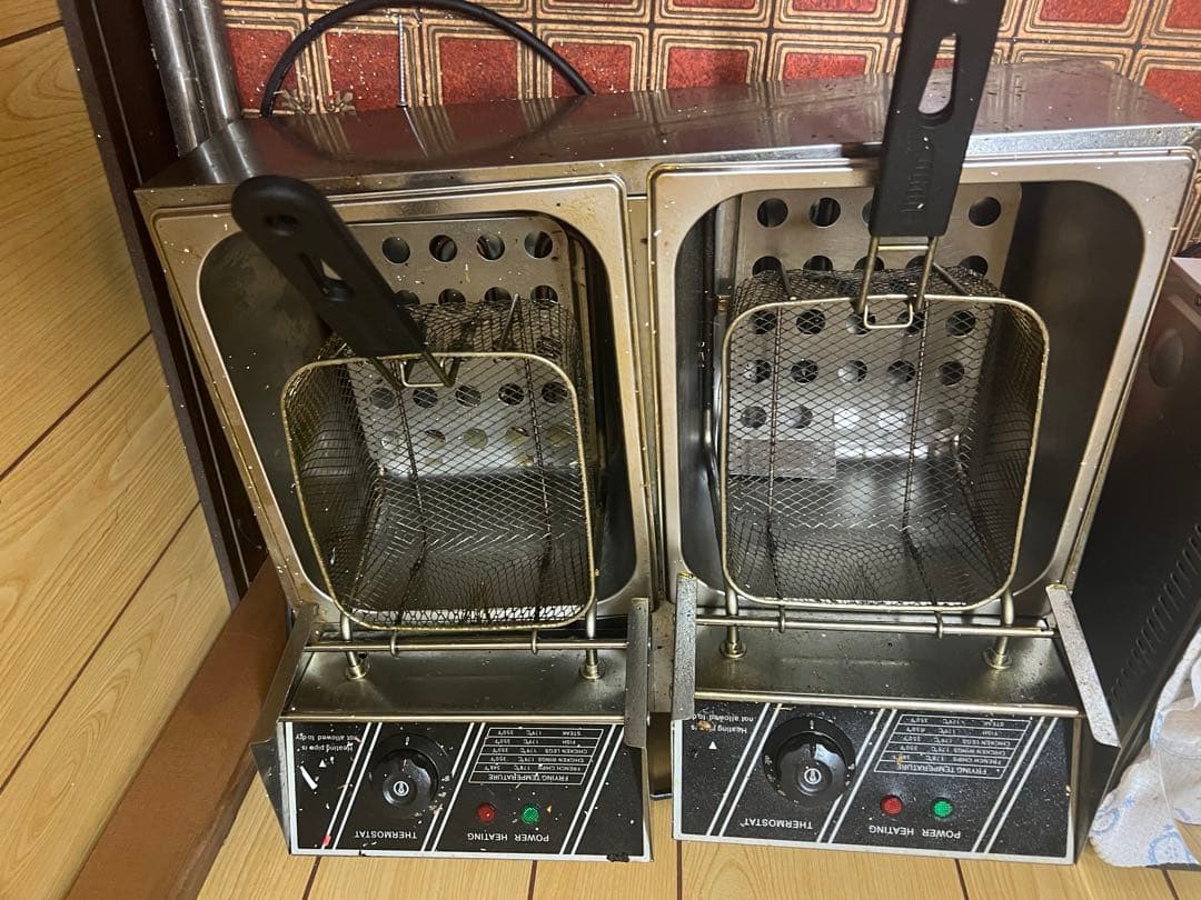 電気フライヤー 家庭用 業務用 ダブルオイルシリンダー