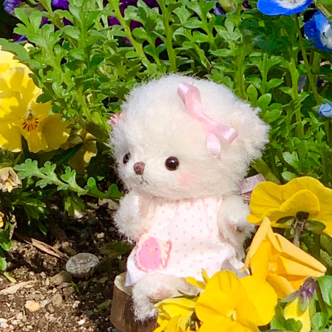 テディベア 可愛いくま 小さな熊 お迎え待ち ぬい撮り ハンドメイド ぬいぐるみ