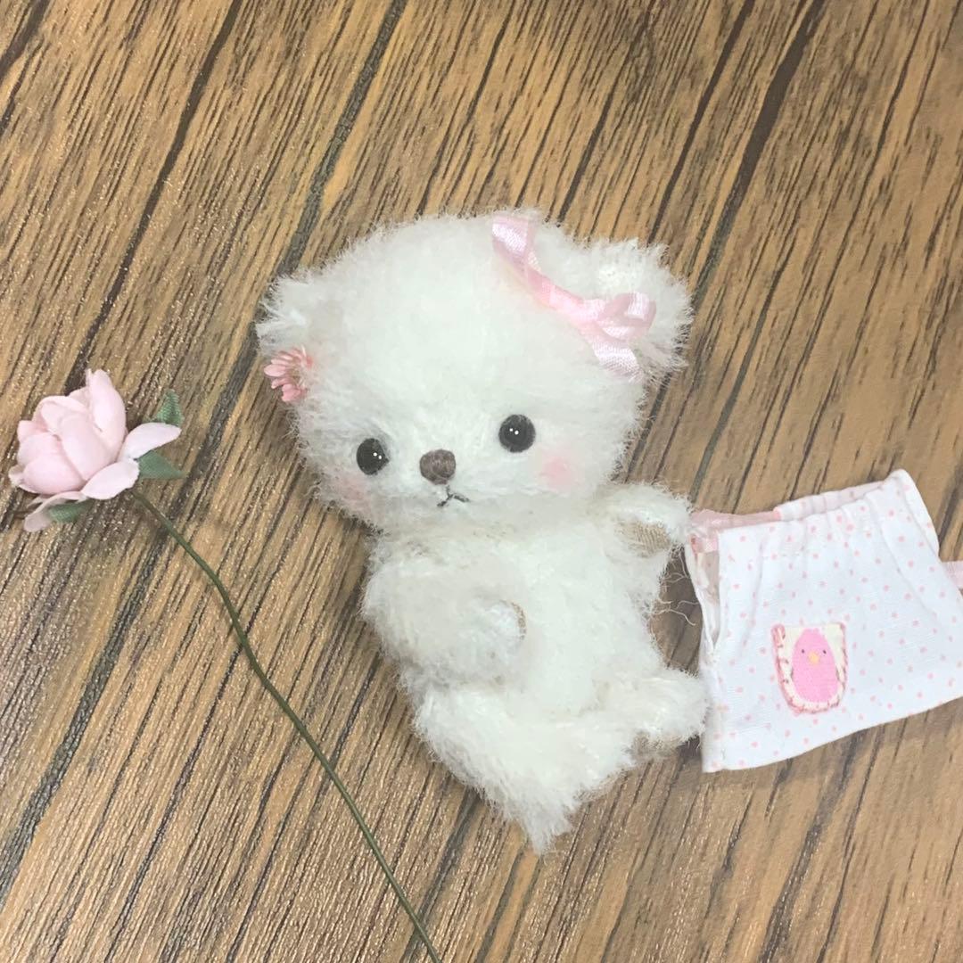 テディベア 可愛いくま 小さな熊 お迎え待ち ぬい撮り ハンドメイド ぬいぐるみ