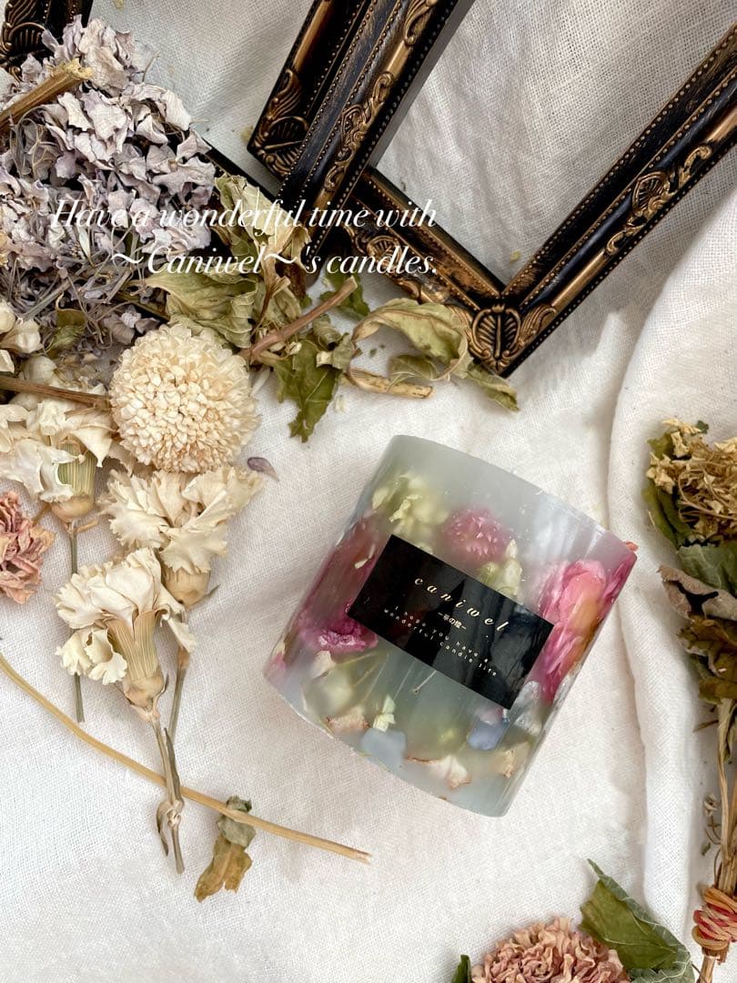 【NO.39】ボタニカル(ローズ)キャンドル 効能バッチリなペパーミントの香り