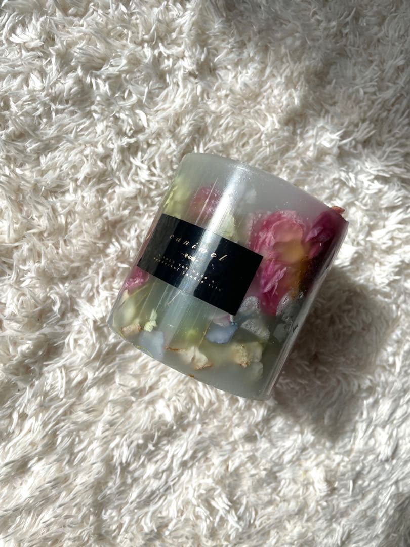 【NO.39】ボタニカル(ローズ)キャンドル 効能バッチリなペパーミントの香り