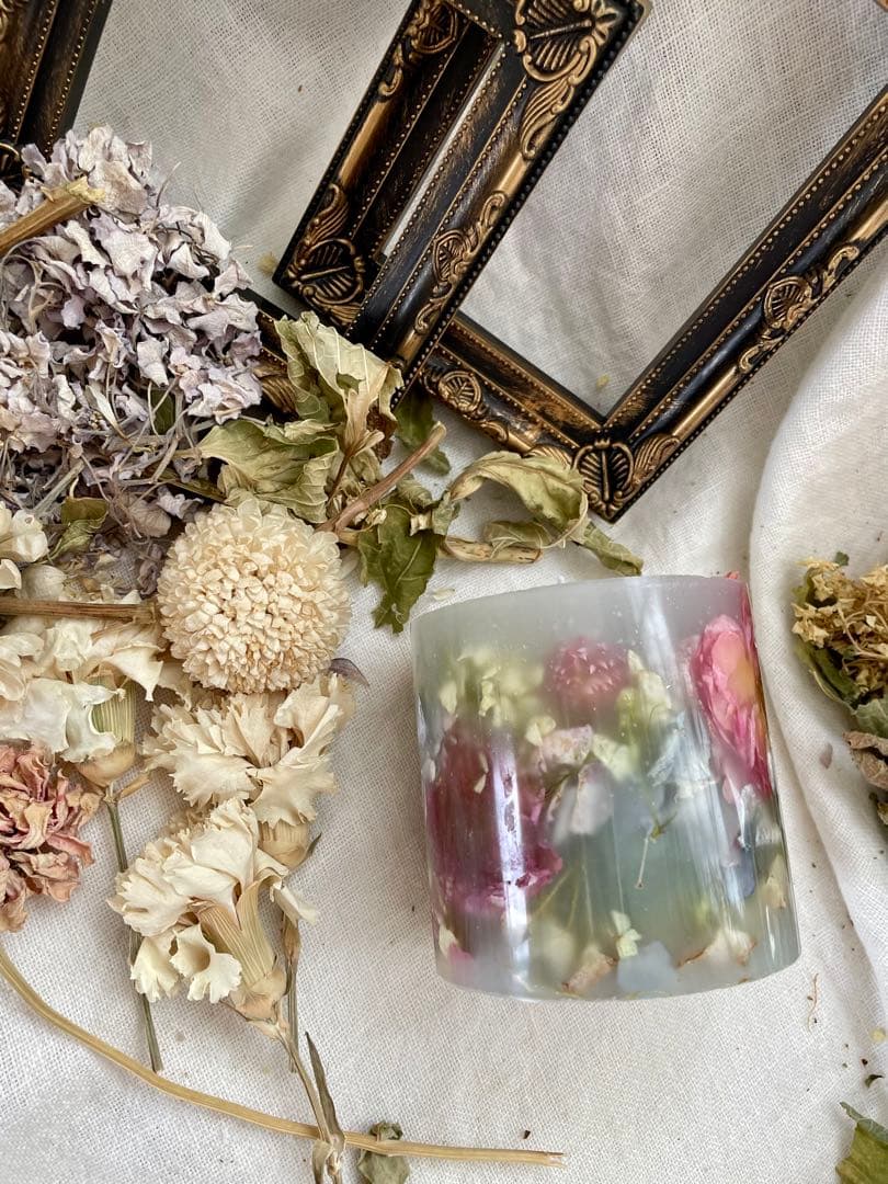 【NO.39】ボタニカル(ローズ)キャンドル 効能バッチリなペパーミントの香り