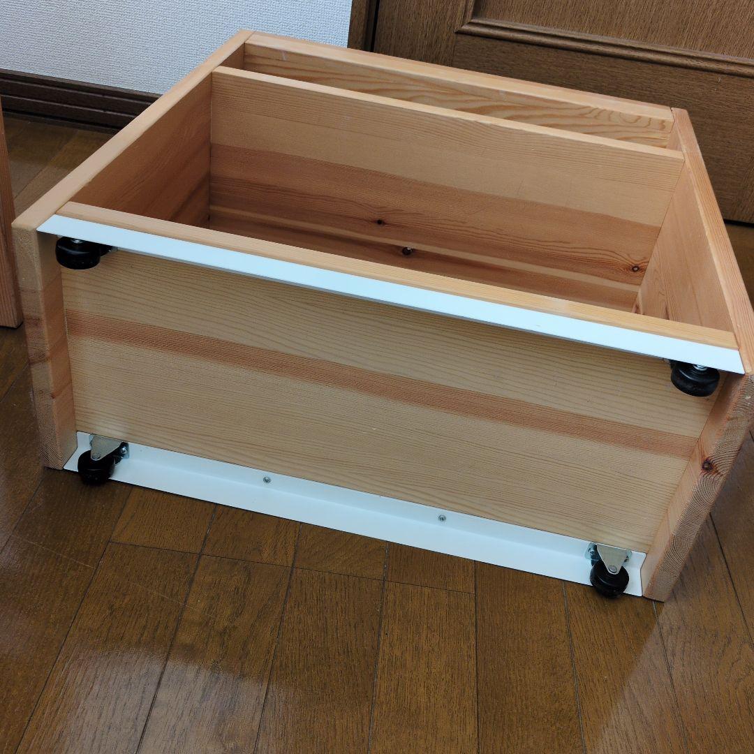 【たのメル便送料込】無印良品 パイン材デスク デスクワゴンセット 学習机