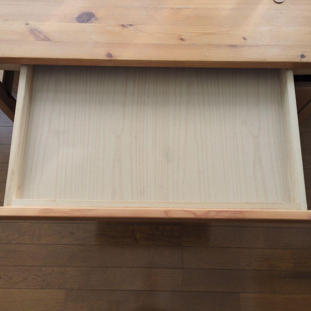 【たのメル便送料込】無印良品 パイン材デスク デスクワゴンセット 学習机