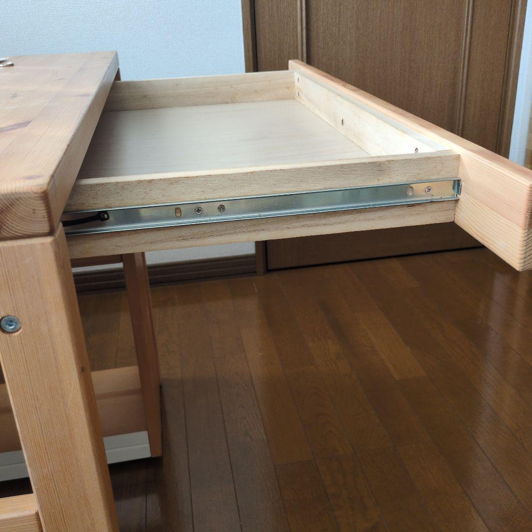 【たのメル便送料込】無印良品 パイン材デスク デスクワゴンセット 学習机