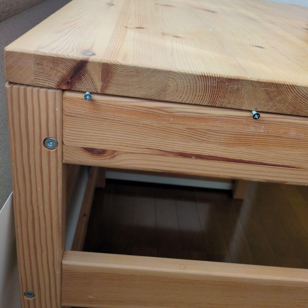 【たのメル便送料込】無印良品 パイン材デスク デスクワゴンセット 学習机