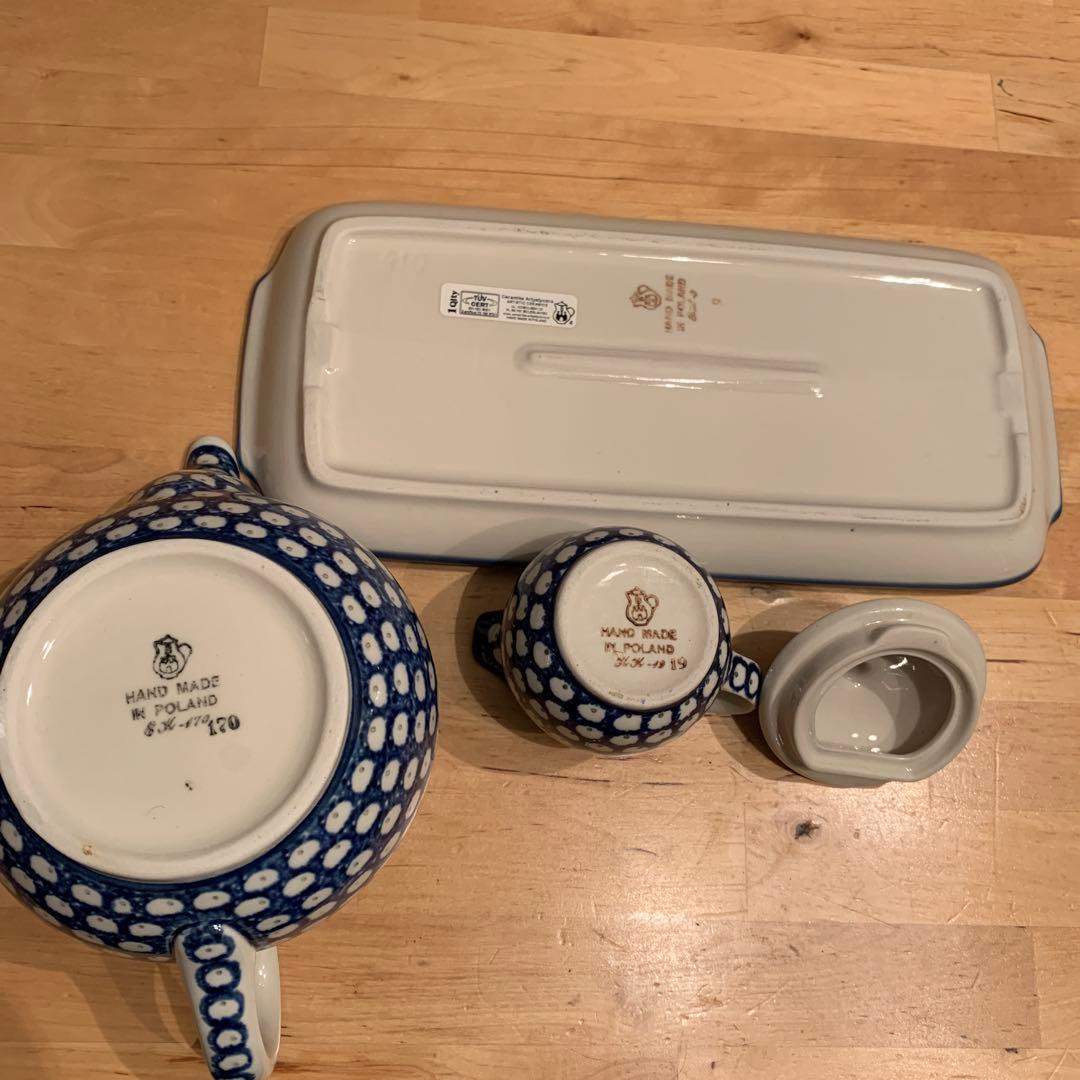 セラミカ（ツェラミカ）ドヌーブ　ティータイムセット｜ポーリッシュポタリー