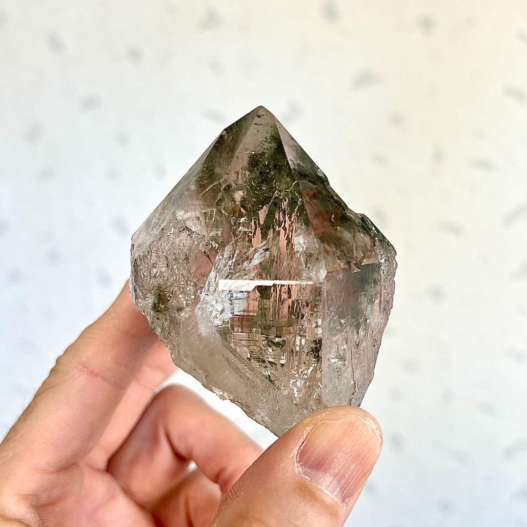 希少　ヒマラヤ　マニハール産　クローライト入り水晶　高透明　　2