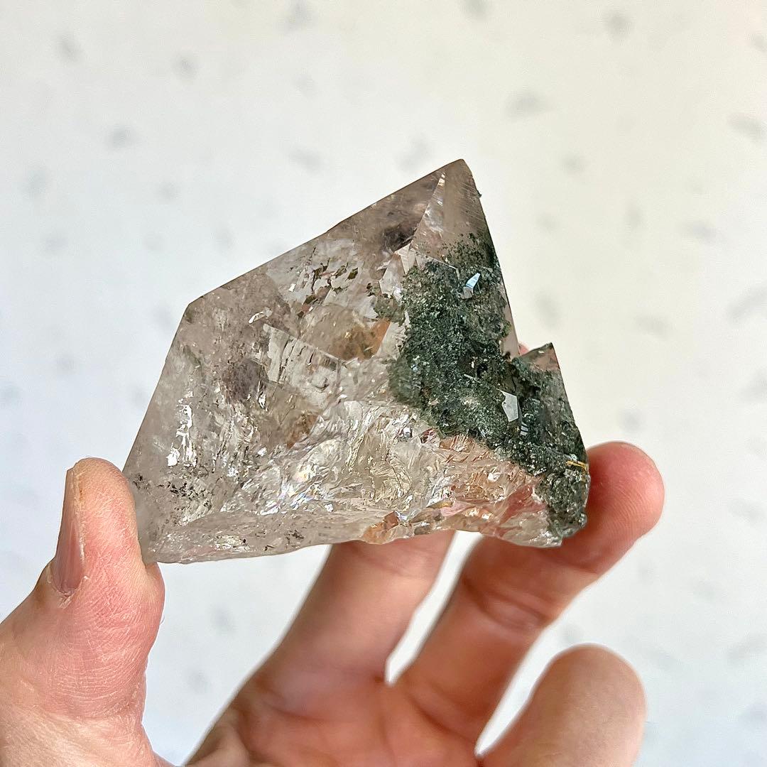 希少　ヒマラヤ　マニハール産　クローライト入り水晶　高透明　　2