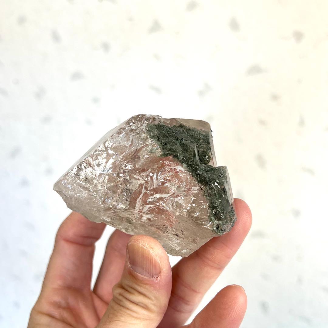 希少　ヒマラヤ　マニハール産　クローライト入り水晶　高透明　　2