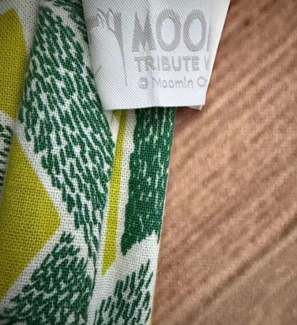 MOOMIN天然素材100％カーテン＜旅の途中 グリーン＞　鈴木マサルデザイン