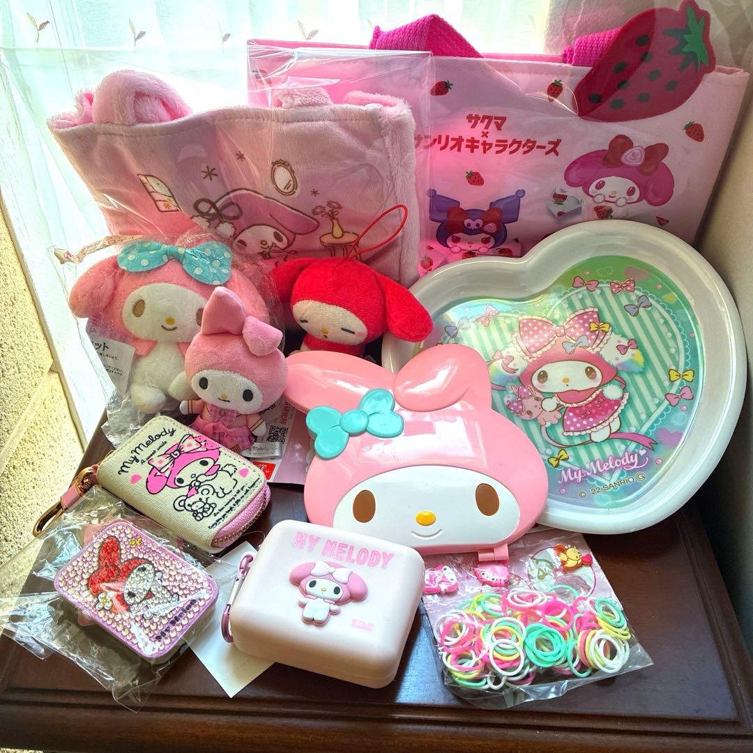 サンリオ　マイメロ　マスコット　バック　ミラー　シリコン小物入れ　まとめ売り
