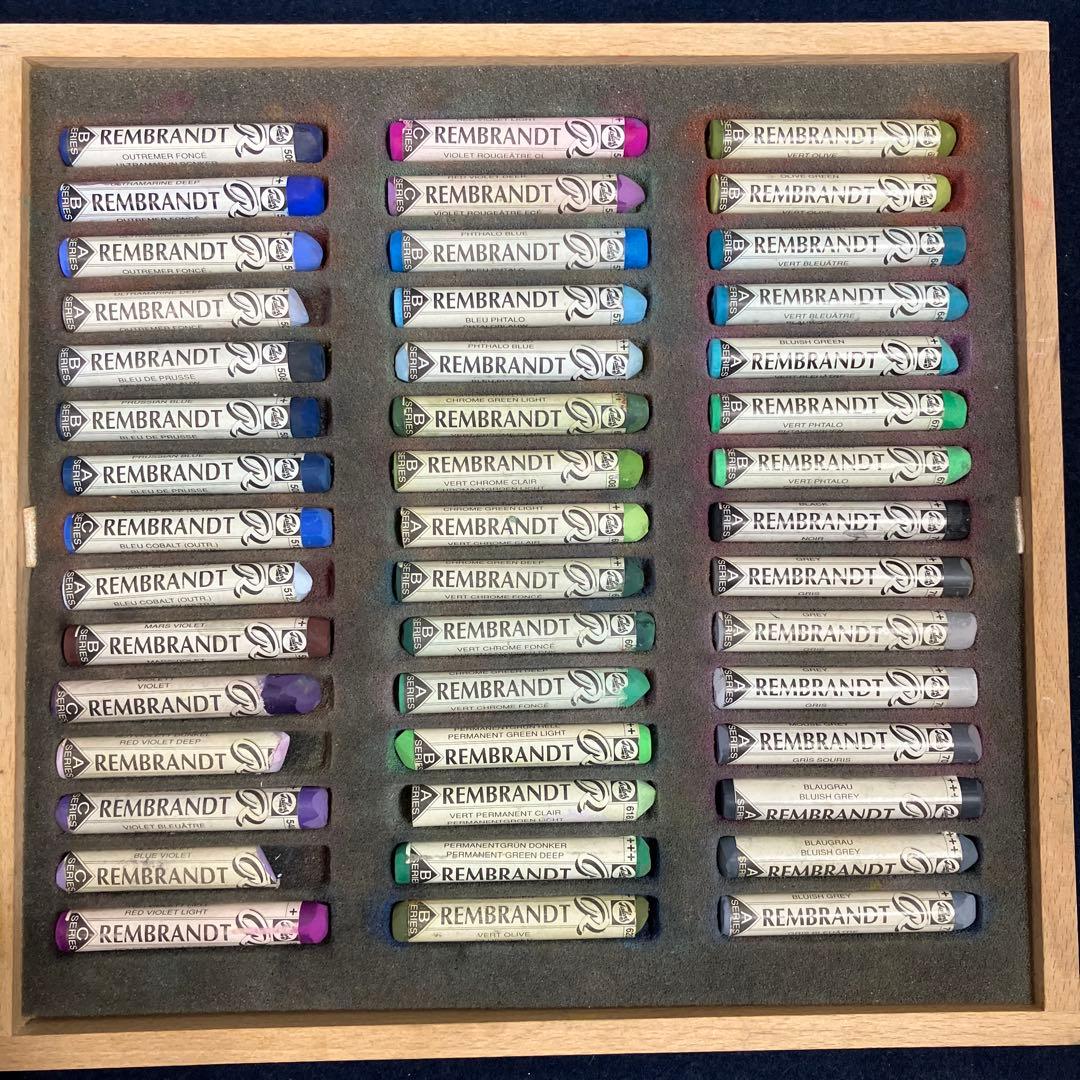 パステルレンブラントREMBRANDT soft pastels 90本使用品