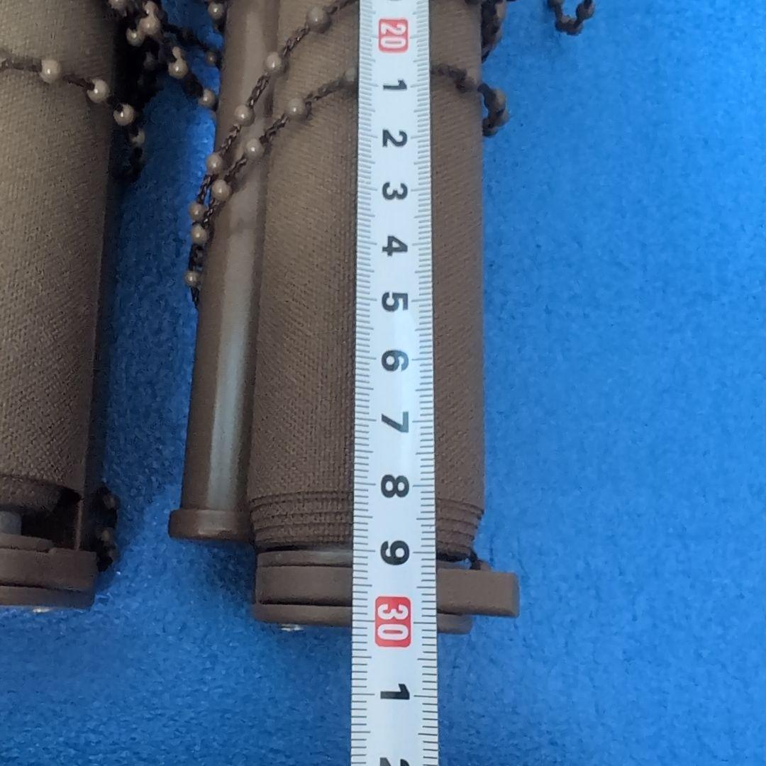 ブラウン ロールカーテン シンプル　4本セット