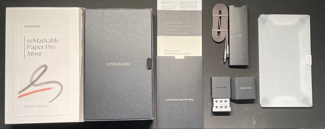 reMarkable Paper Pro Move本体、ペン、ケース付き