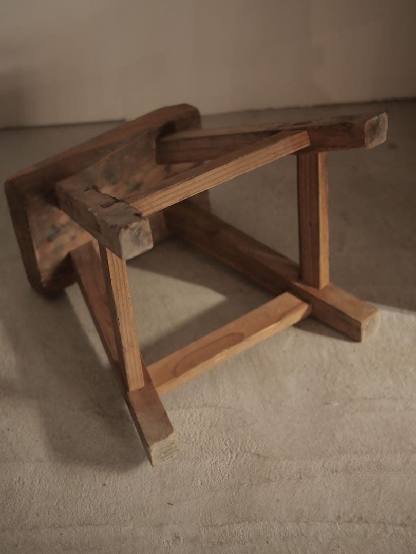 作業椅子　椅子　台　花台　踏み台　古家具　古道具　アンティーク　昭和レトロ