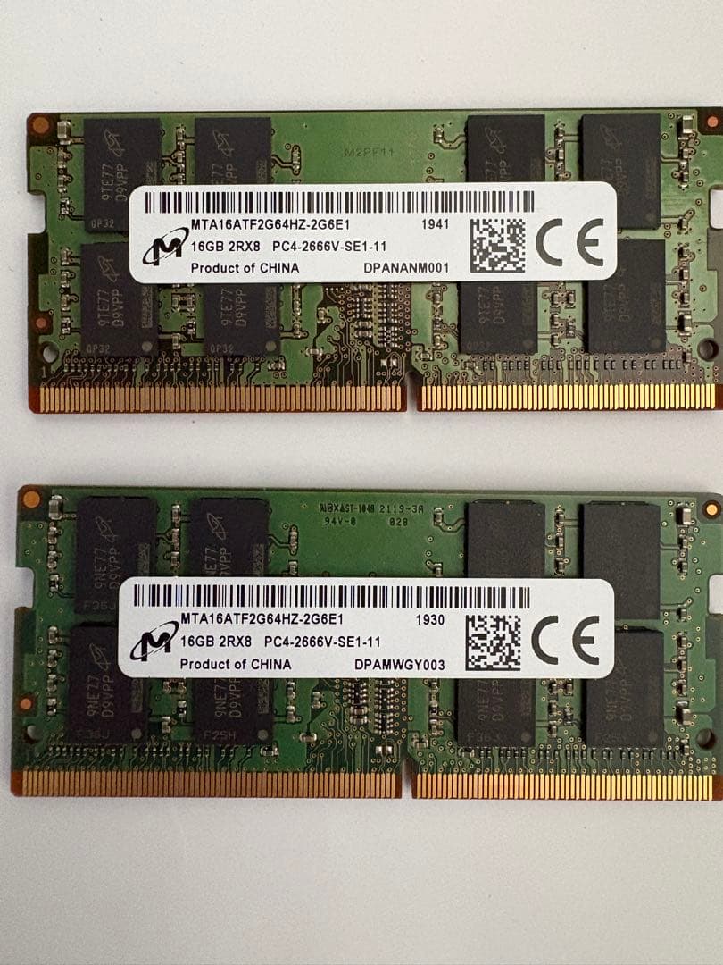 ADTEC 16GB 2枚合計32GBDDR4メモリセット