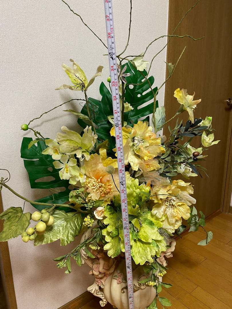豪華 造花 アートフラワー アレンジメント 大型 花瓶付き インテリア
