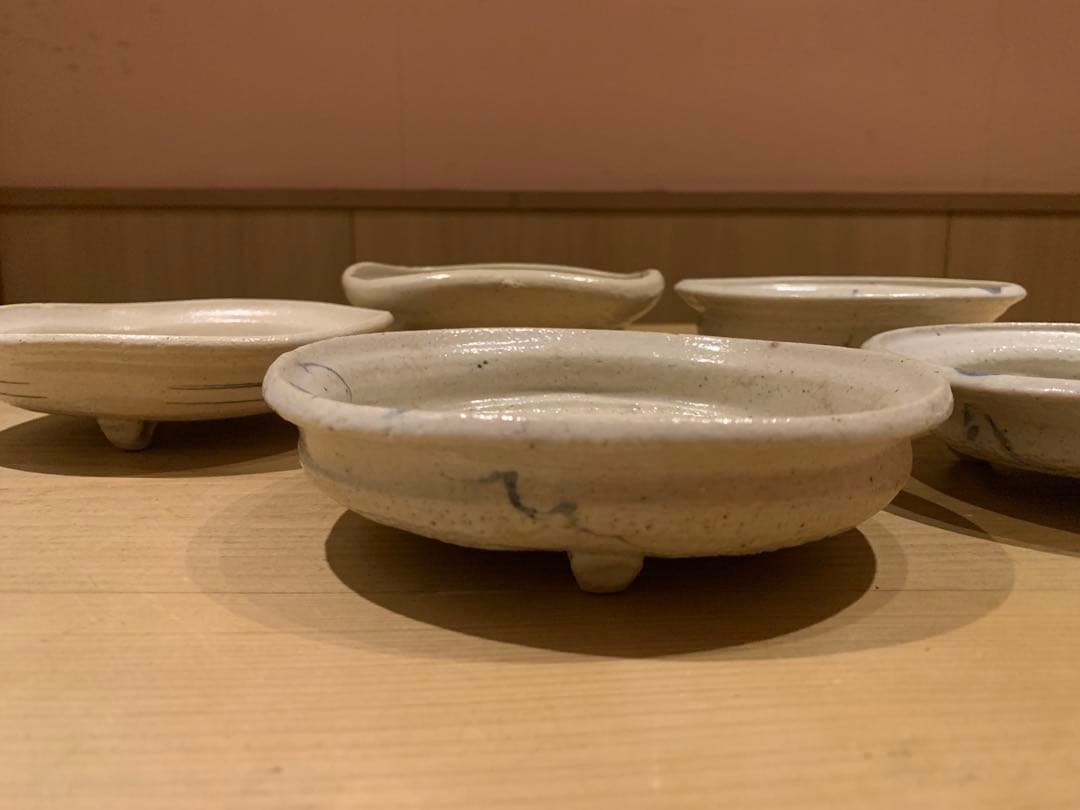 須賀文子 志野向付 5客組 セット（絵替わり）