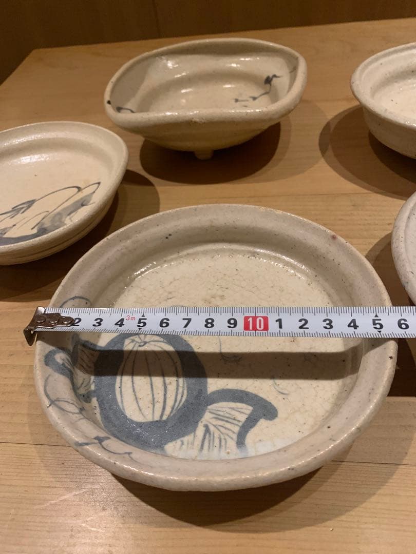 須賀文子 志野向付 5客組 セット（絵替わり）