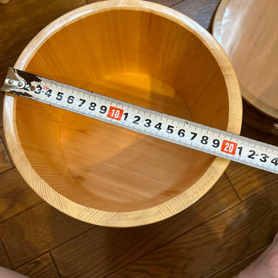 新品保管品　フィルム付　お櫃　江戸びつ 日本橋　木屋　5合　少々難あり