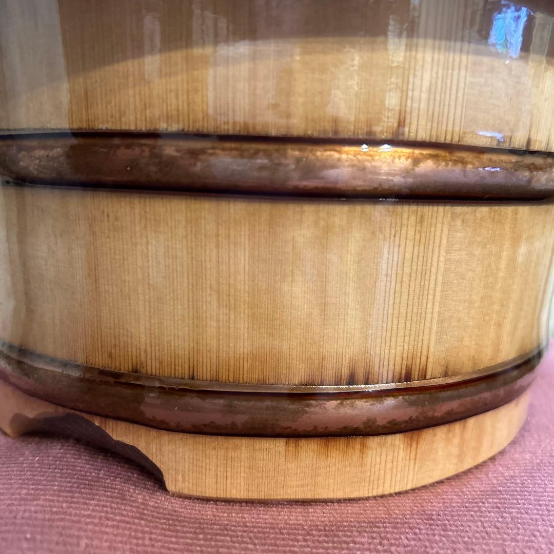 新品保管品　フィルム付　お櫃　江戸びつ 日本橋　木屋　5合　少々難あり
