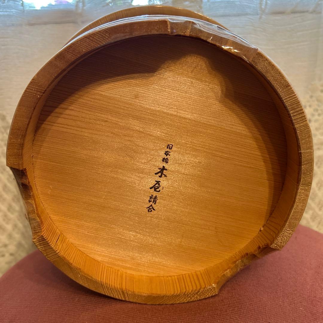 新品保管品　フィルム付　お櫃　江戸びつ 日本橋　木屋　5合　少々難あり