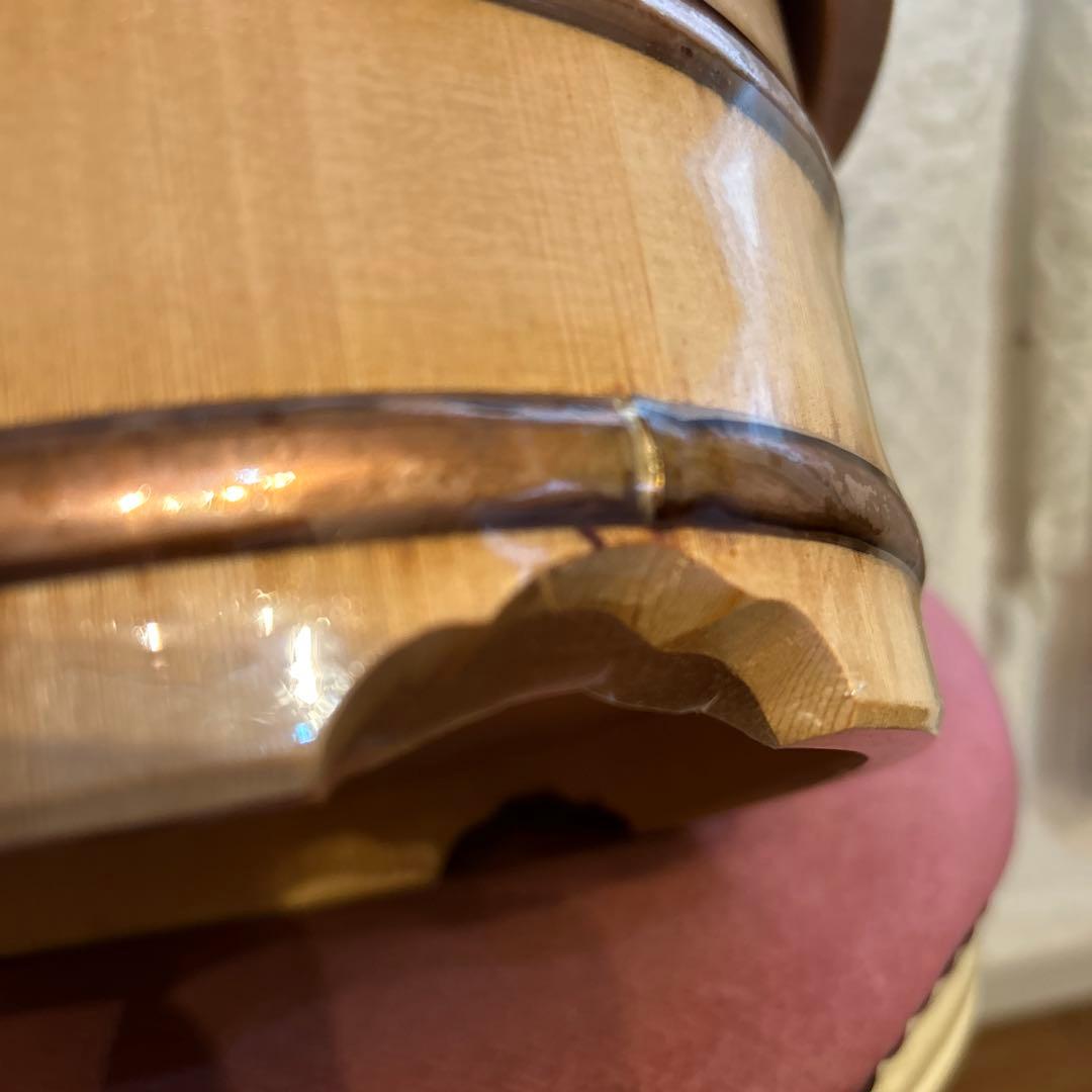 新品保管品　フィルム付　お櫃　江戸びつ 日本橋　木屋　5合　少々難あり