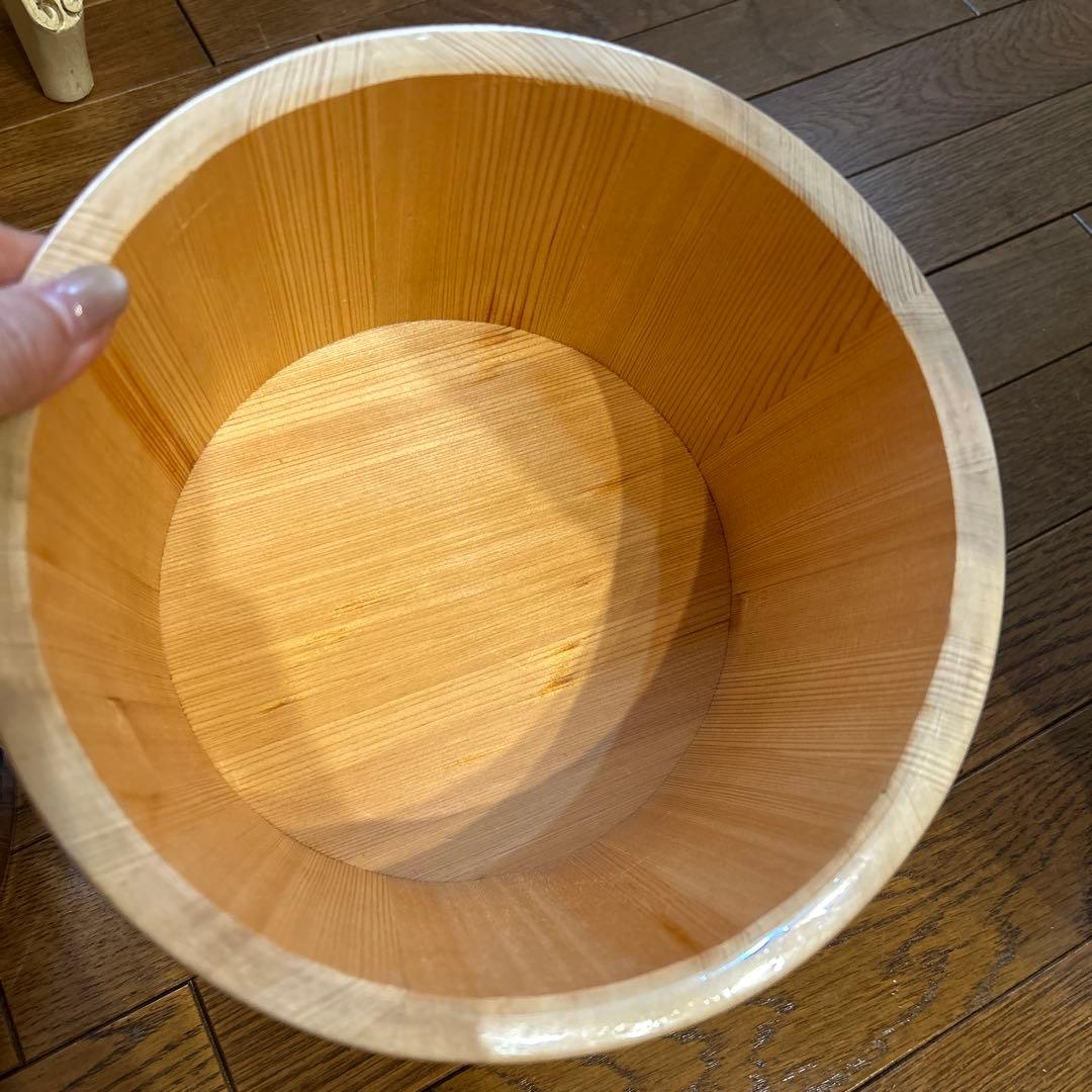 新品保管品　フィルム付　お櫃　江戸びつ 日本橋　木屋　5合　少々難あり