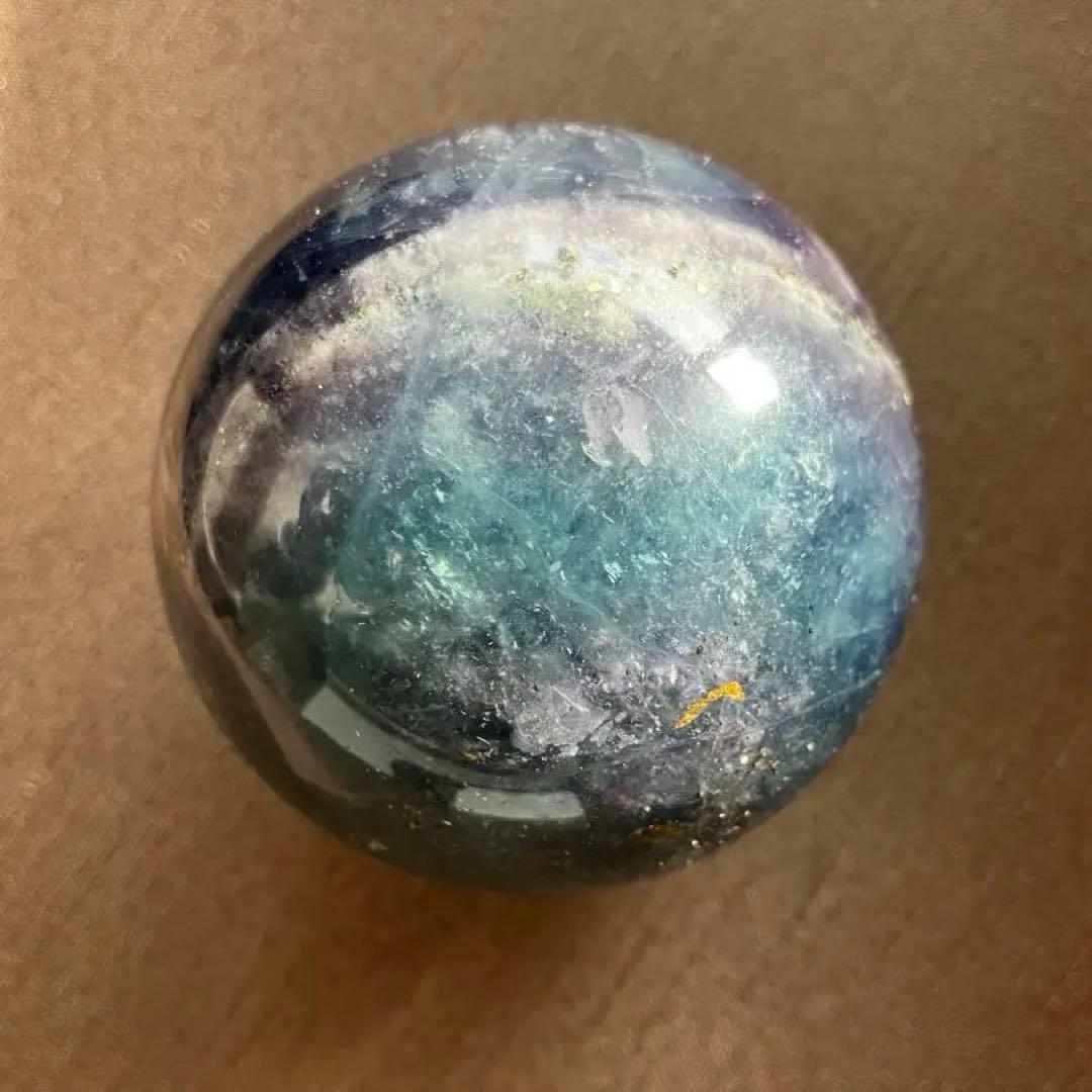 パイライトインフローライト スフィア　天然石