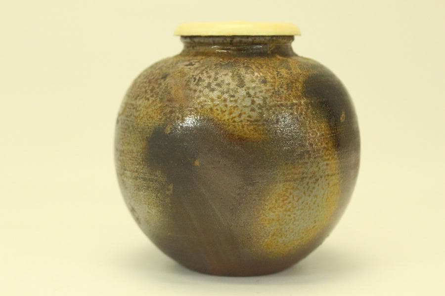 茶道具 備前 文淋茶入 美品(A781)