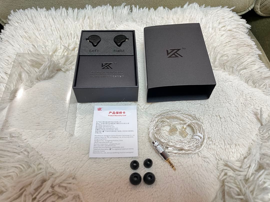 KZ ZAX ハイブリッドドライバー モニターイヤホン 1DD＋7BA ブラック