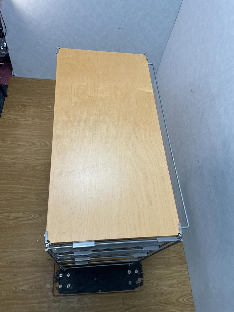 Y♢884 無印良品 スチールユニットシェルフ オーク材 棚セットワイド小