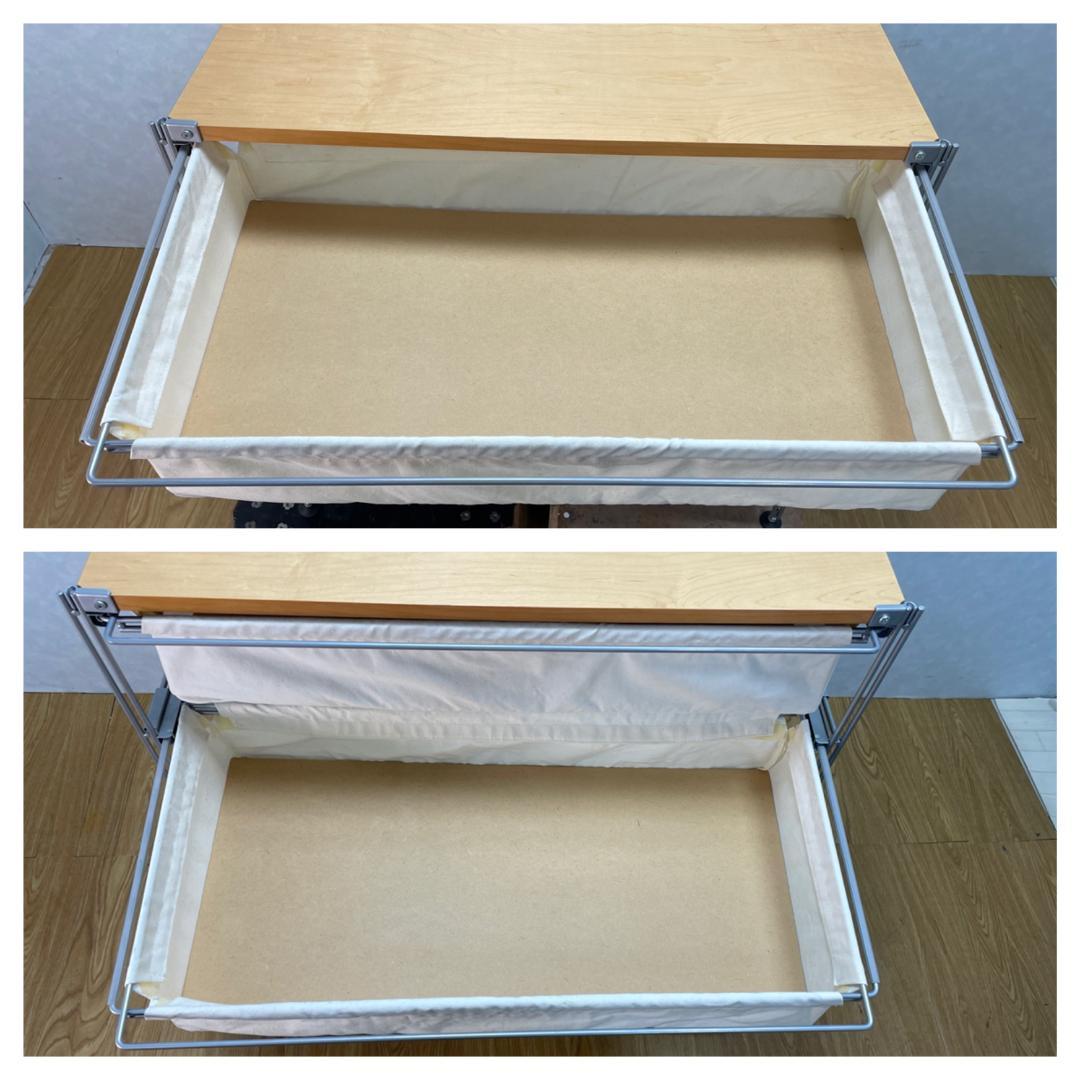 Y♢884 無印良品 スチールユニットシェルフ オーク材 棚セットワイド小