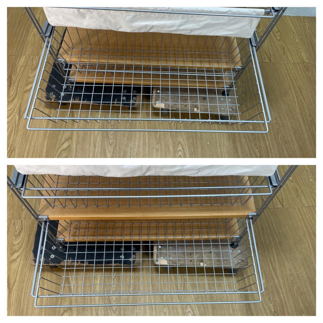 Y♢884 無印良品 スチールユニットシェルフ オーク材 棚セットワイド小