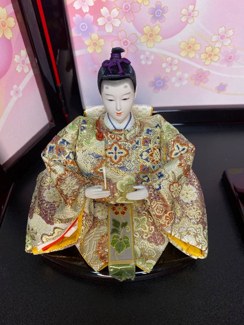 雛人形　親王飾り収納セット・頭　元光　作・間口約４５×奥行約２７×高さ約４０㎝