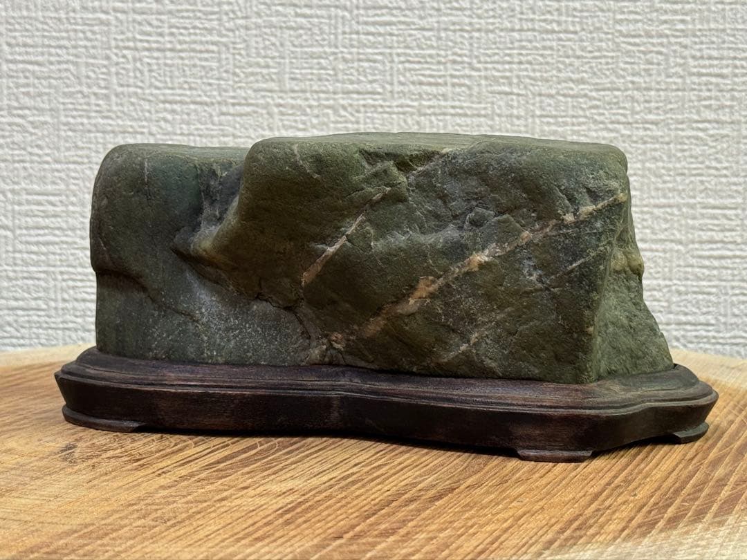 神居古潭石 水石 鑑賞石 観賞石 天然石 原石 青石 盆石 蛇石 銘石 緑泥