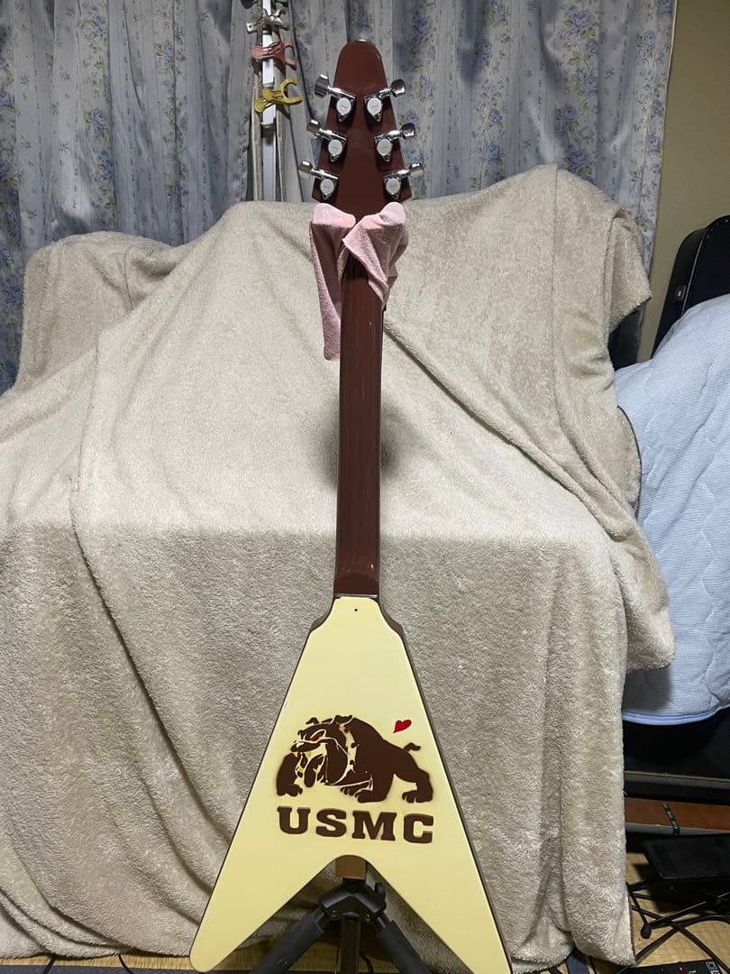 ステンレスジャンボフレット打替済 Bacchus FlyingV BFV-700