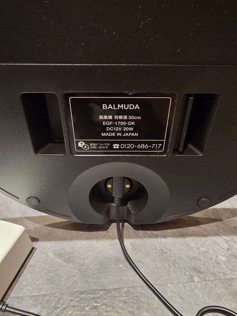 バルミューダ 扇風機 The GreenFan ダークグレー リモコン付