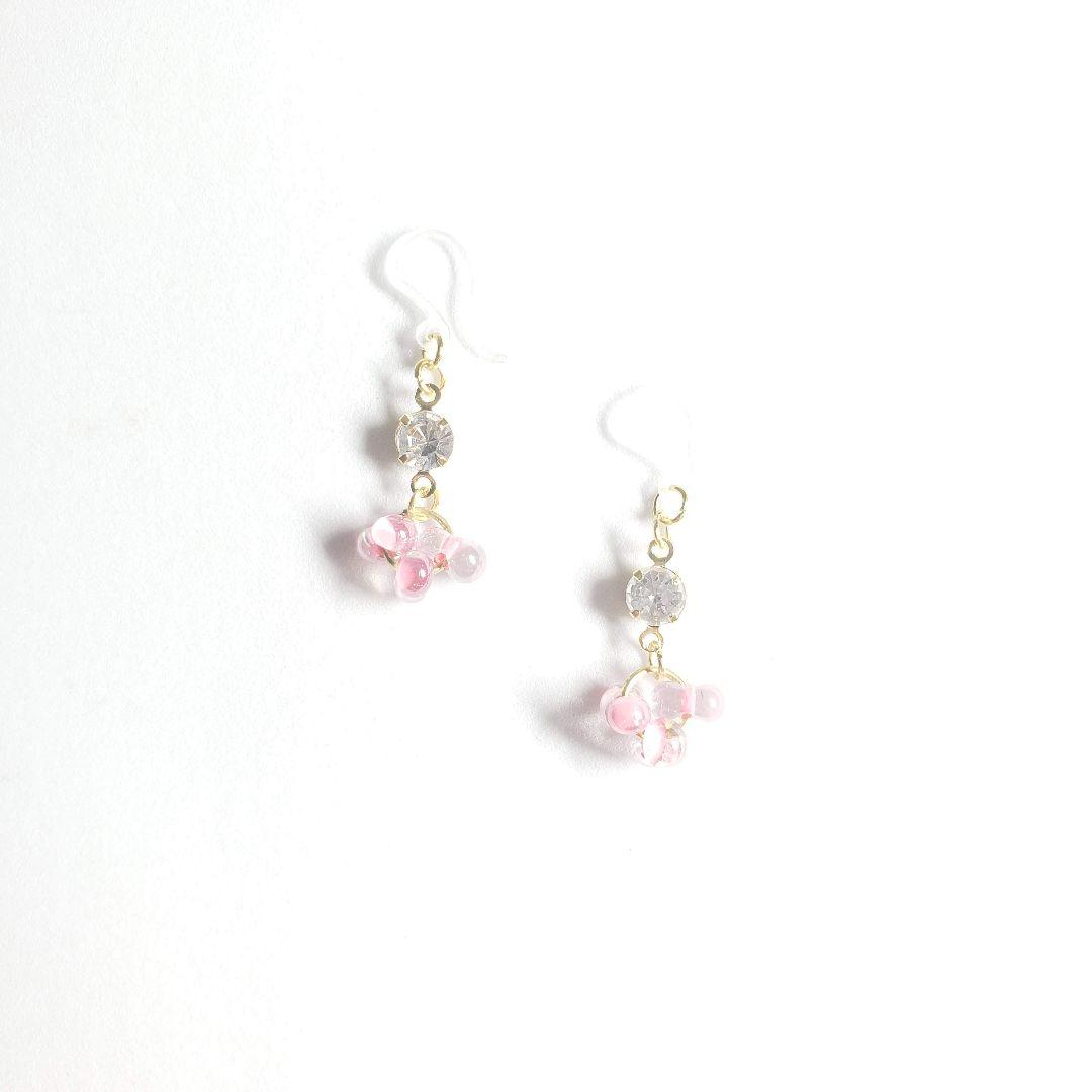 No.591-D　【値下げ】ファルファーレとクリスタル☆ピアス・イヤリング