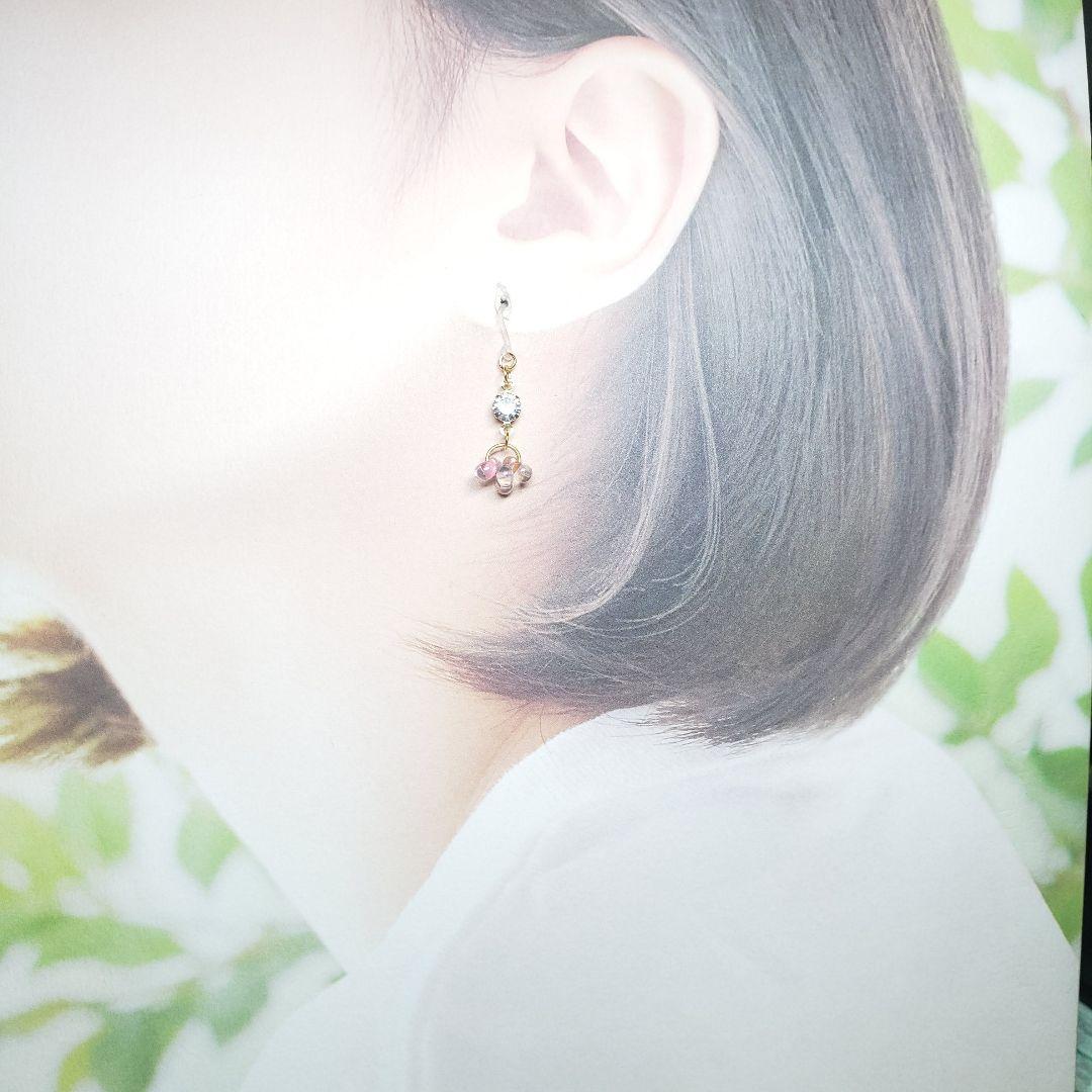 No.591-D　【値下げ】ファルファーレとクリスタル☆ピアス・イヤリング