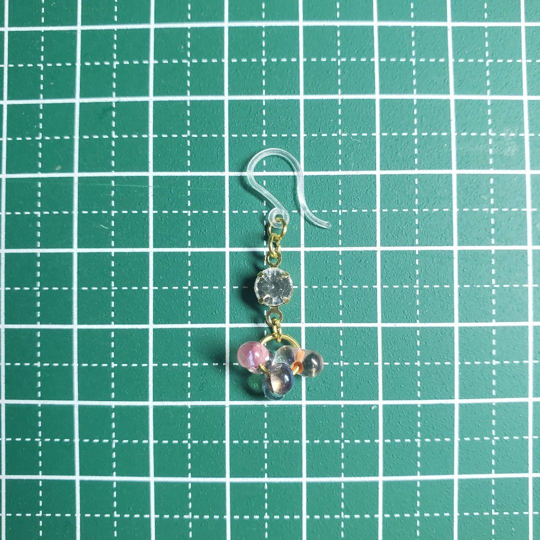No.591-D　【値下げ】ファルファーレとクリスタル☆ピアス・イヤリング