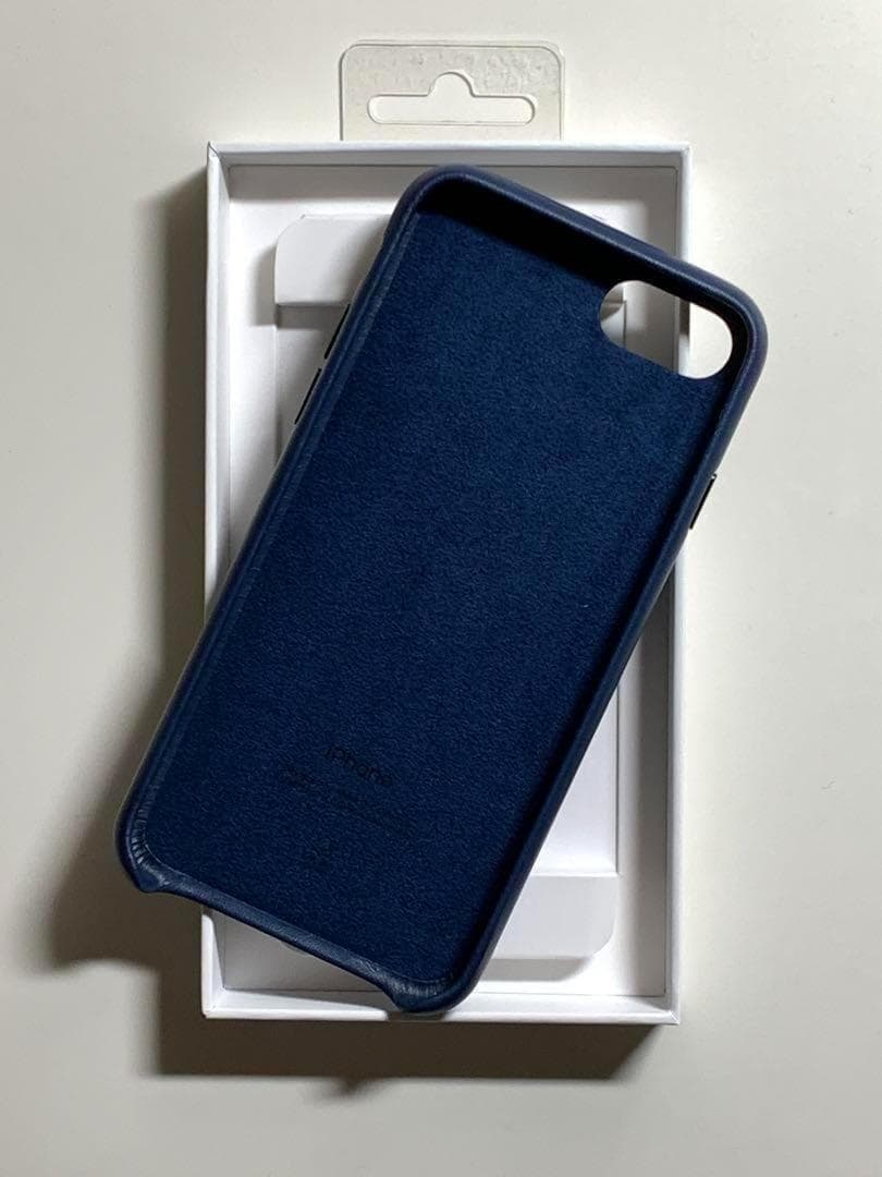【新品】純正iPhone 7 / 8 / SEレザーケース・ミッドナイトブルー②