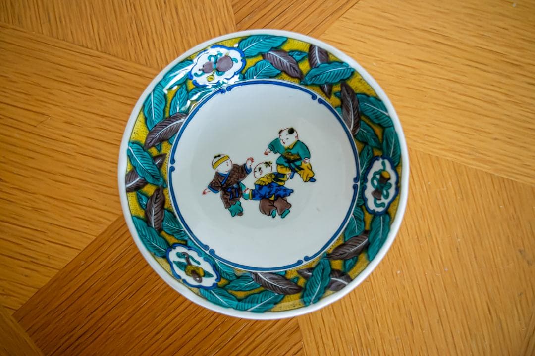 【週末限定値下】九谷焼 青郊窯 吉田屋風 5号皿　5枚セット