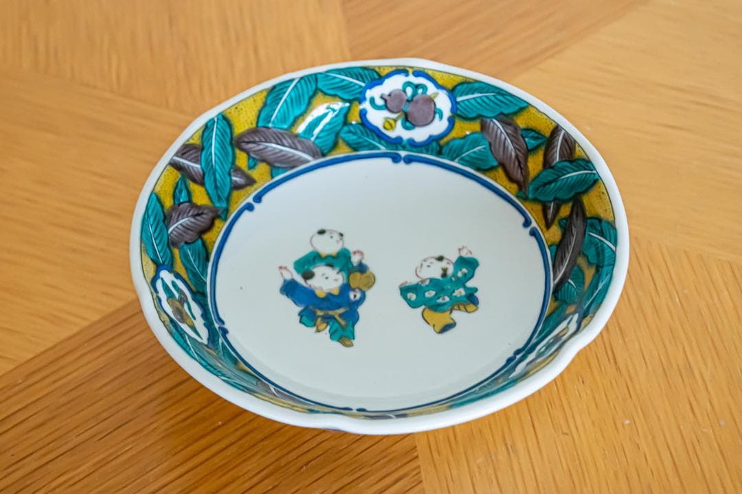 【週末限定値下】九谷焼 青郊窯 吉田屋風 5号皿　5枚セット