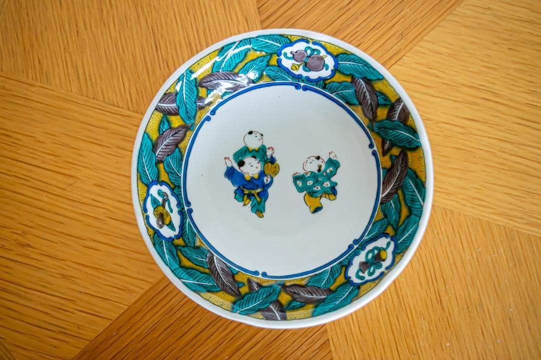 【週末限定値下】九谷焼 青郊窯 吉田屋風 5号皿　5枚セット